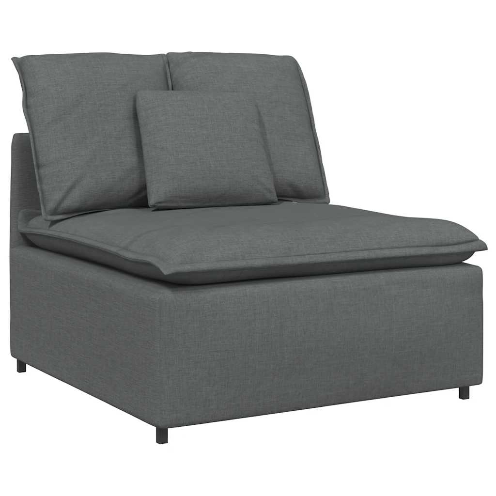 vidaXL Sofa modułowa z poduszkami Tkanina Ciemnoszara