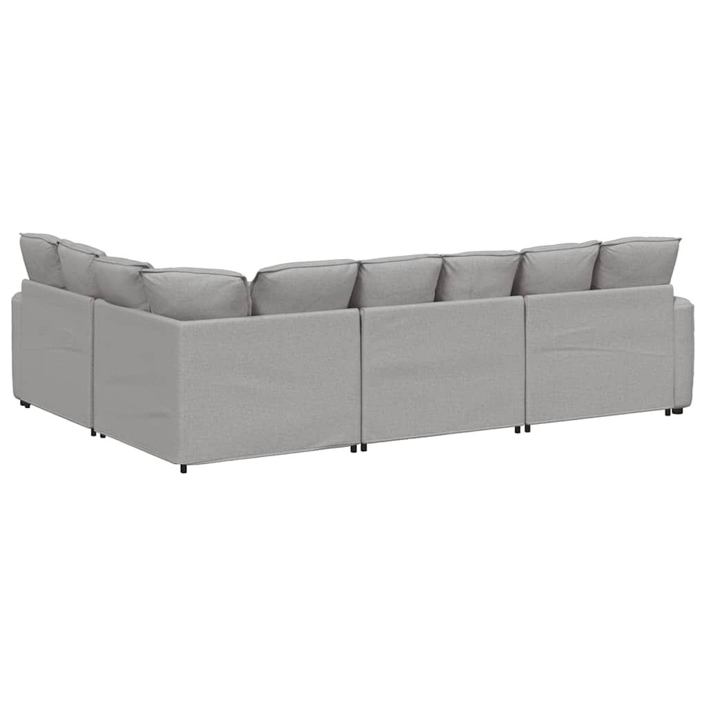 vidaXL Sofa modułowa z poduszkami Tkanina Cloud Grey