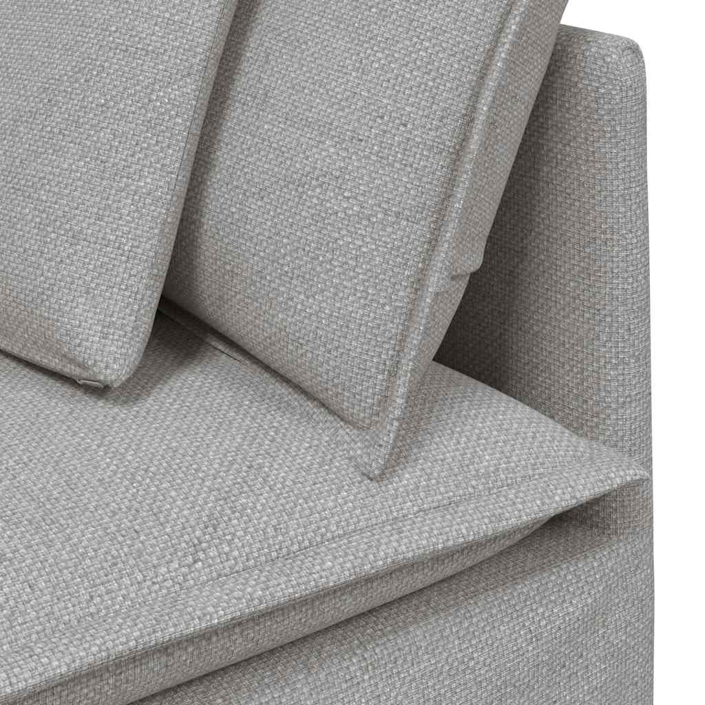 vidaXL Sofa modułowa z poduszkami Tkanina Cloud Grey