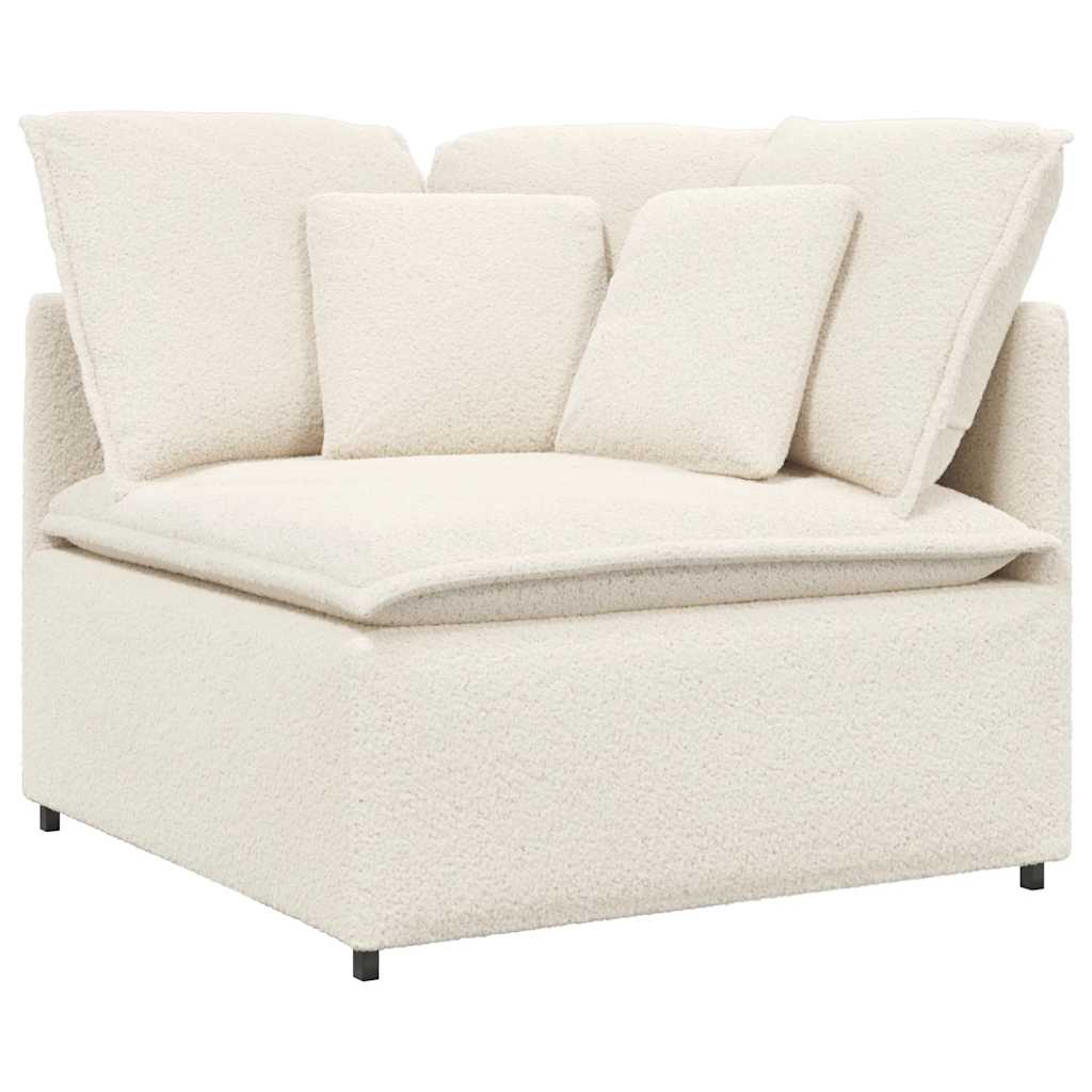vidaXL Sofa modułowa z podnóżkiem i poduszkami Tkanina przypominająca