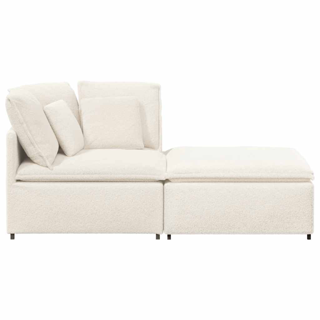 vidaXL Sofa modułowa z podnóżkiem i poduszkami Tkanina przypominająca