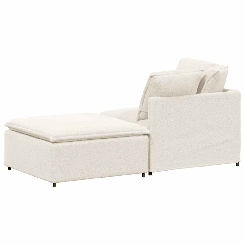vidaXL Sofa modułowa z podnóżkiem i poduszkami Tkanina przypominająca