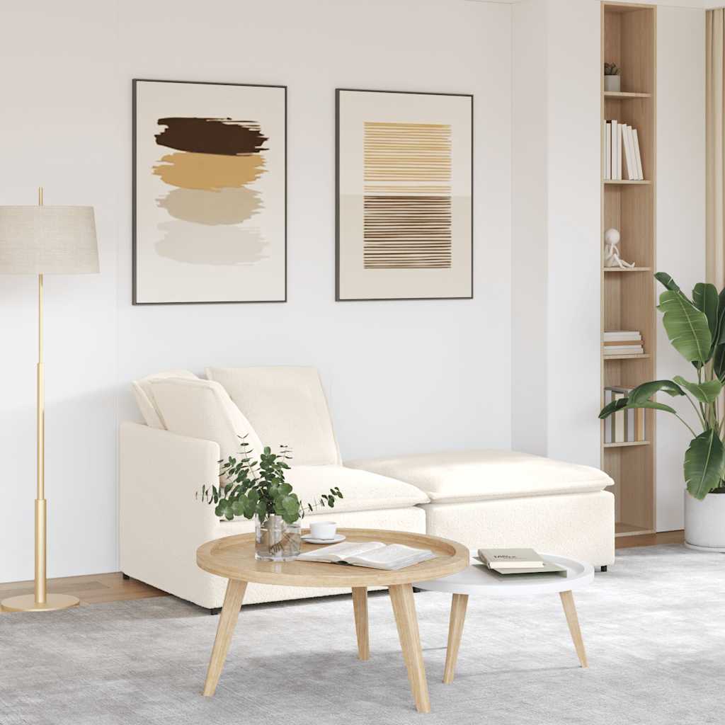 vidaXL Sofa modułowa z podnóżkiem i poduszkami Tkanina przypominająca