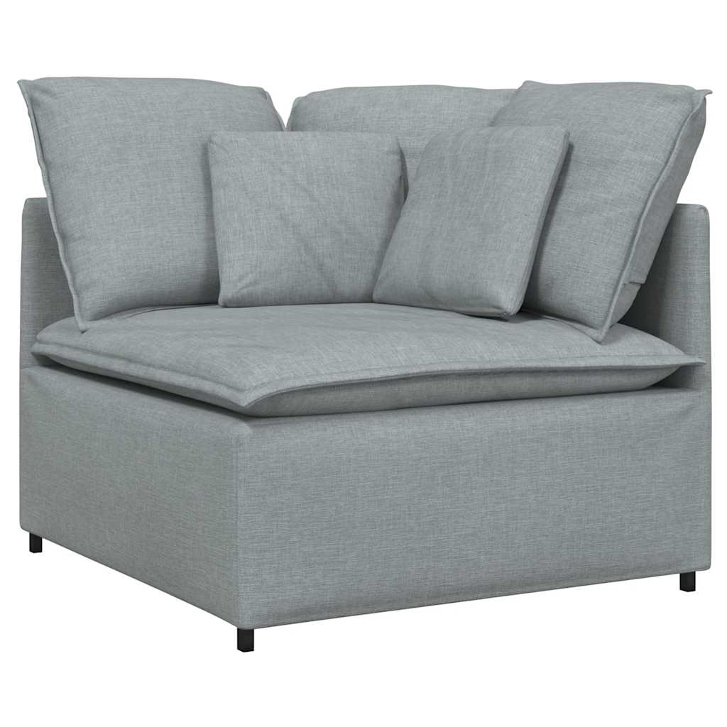 vidaXL Sofa modułowa z poduszkami Tkanina jasnoszara