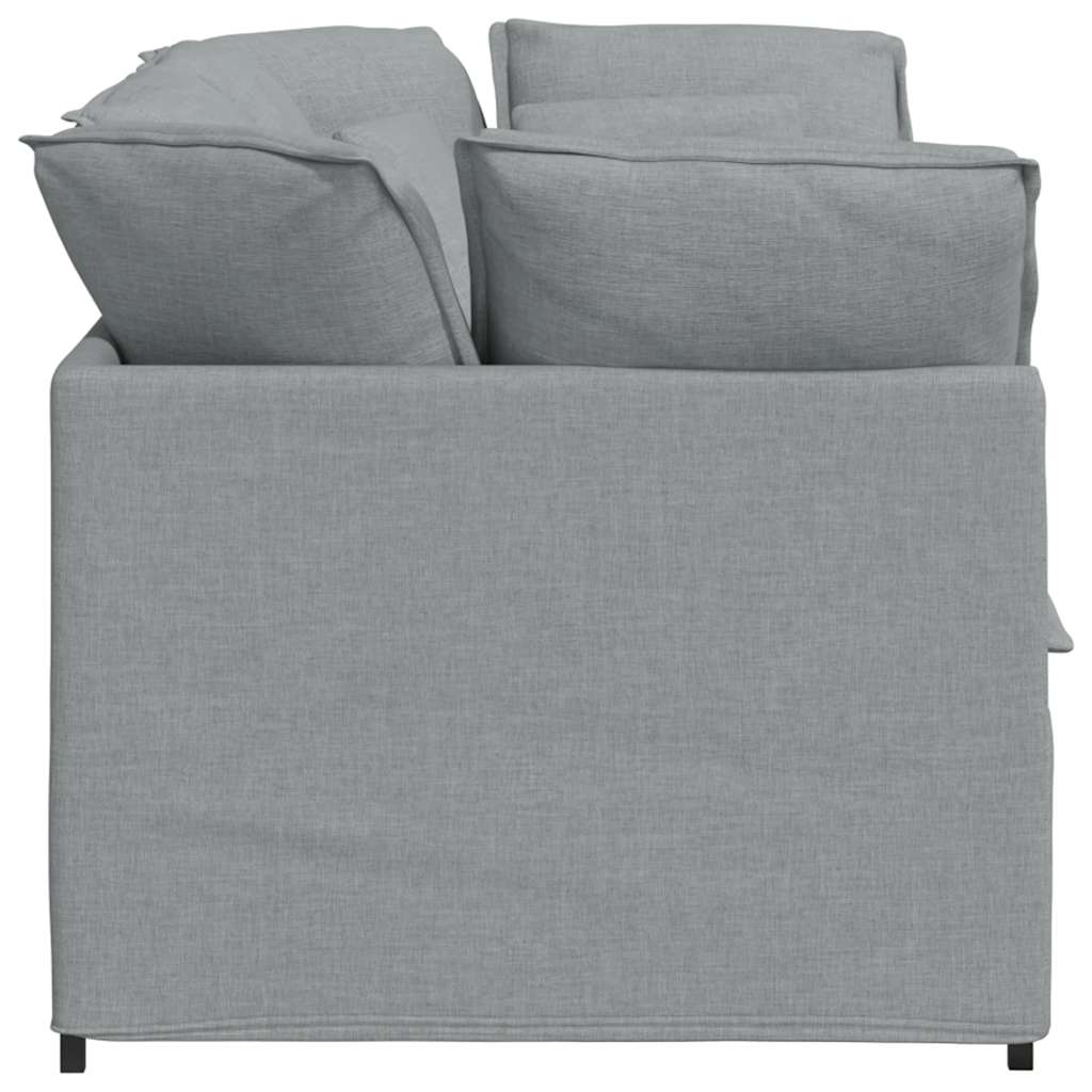vidaXL Sofa modułowa z poduszkami Tkanina jasnoszara