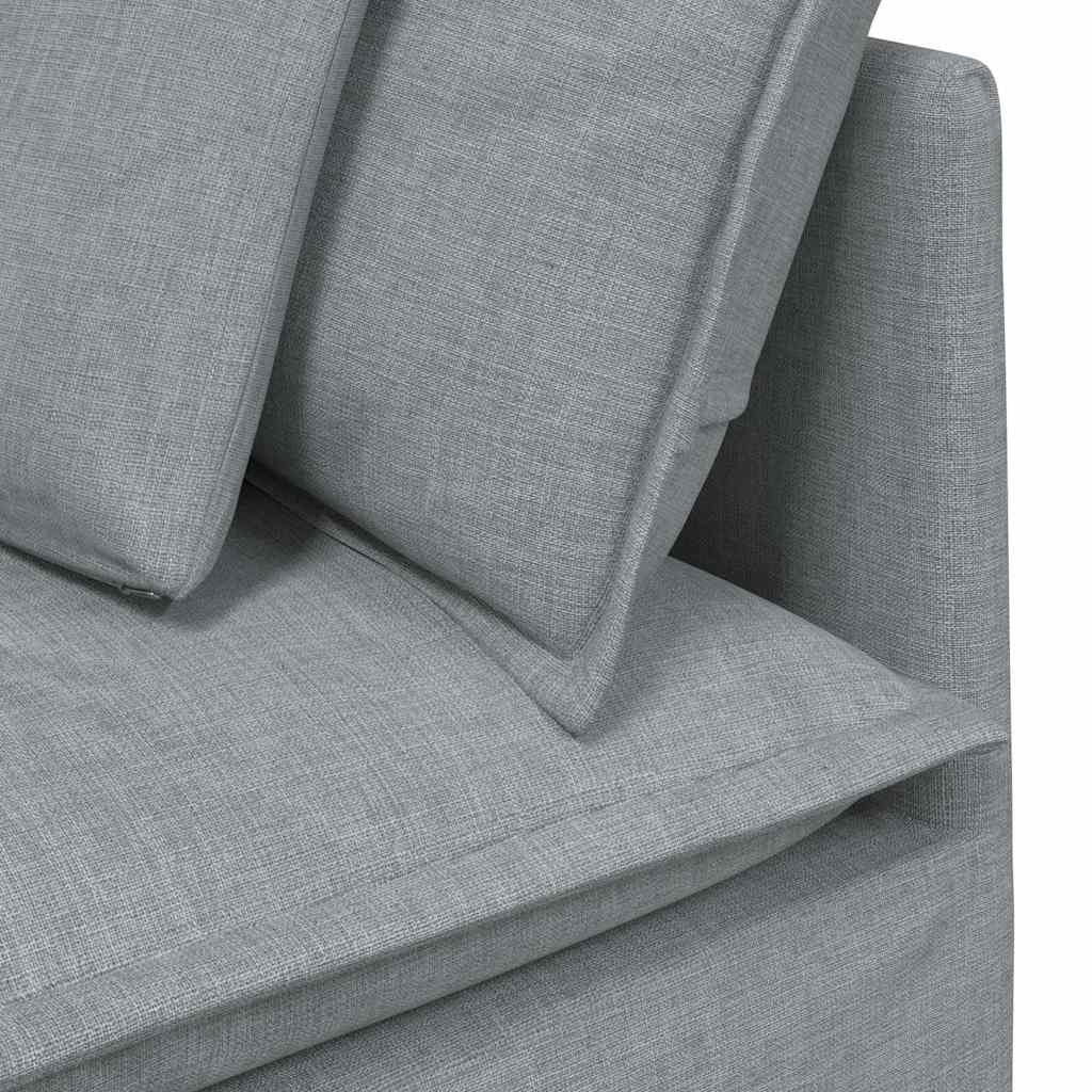 vidaXL Sofa modułowa z poduszkami Tkanina jasnoszara