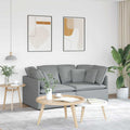 vidaXL Sofa modułowa z poduszkami Tkanina jasnoszara
