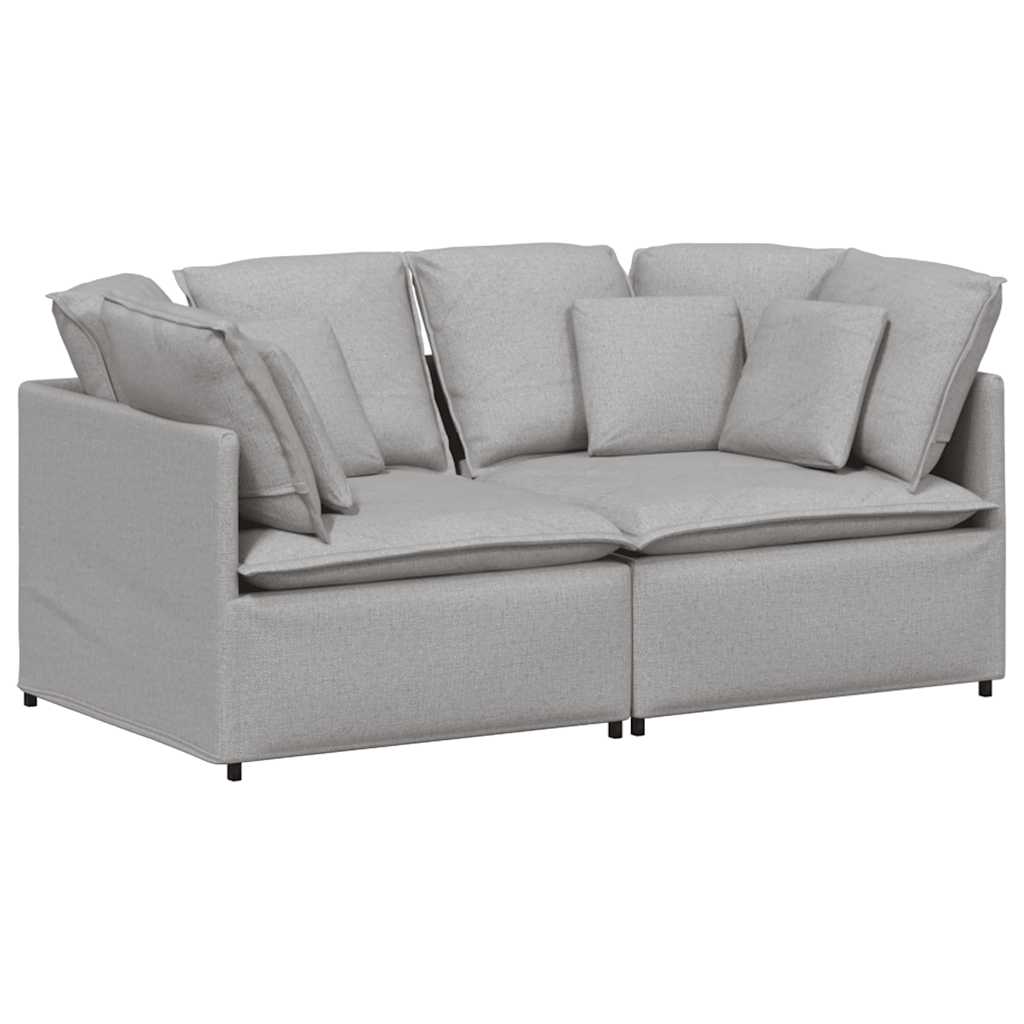 vidaXL Sofa modułowa z poduszkami Tkanina Cloud Grey