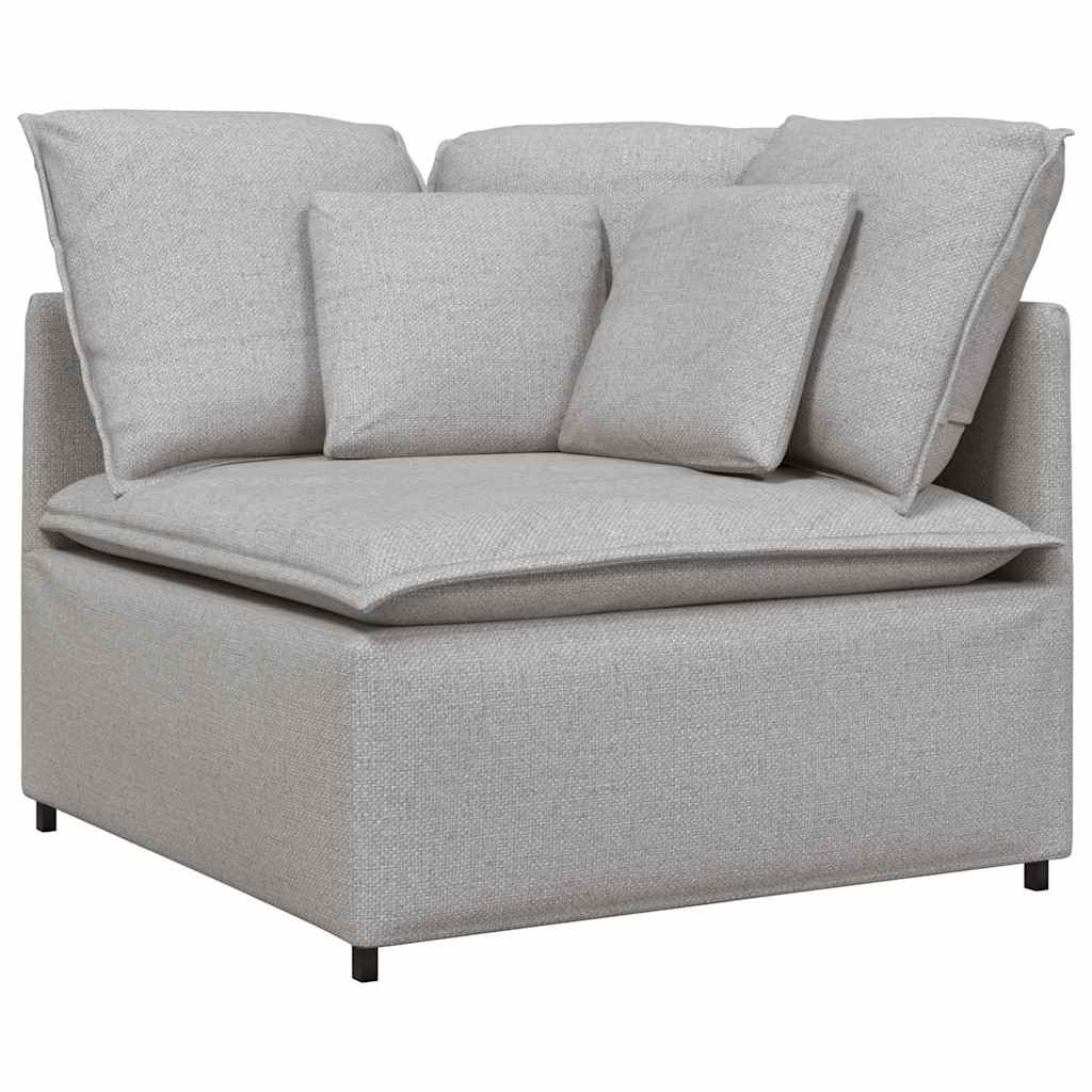 vidaXL Sofa modułowa z poduszkami Tkanina Cloud Grey