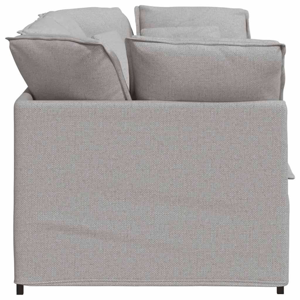 vidaXL Sofa modułowa z poduszkami Tkanina Cloud Grey