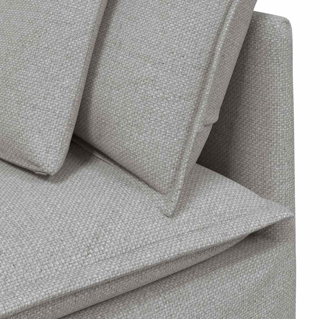 vidaXL Sofa modułowa z poduszkami Tkanina Cloud Grey