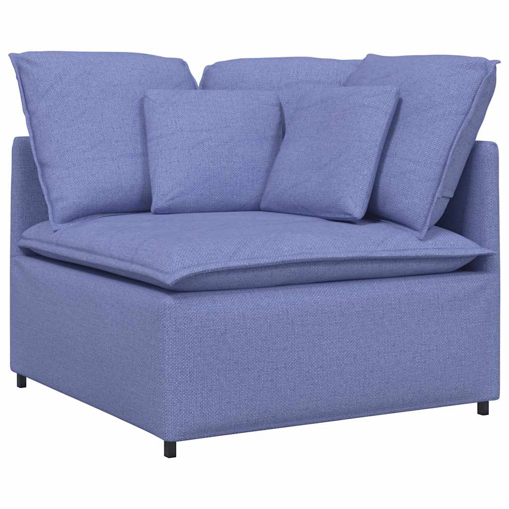 vidaXL Sofa modułowa z poduszkami Tkanina Jeans Niebieski