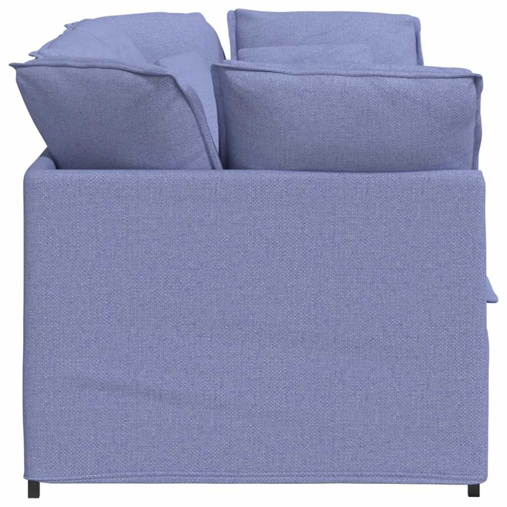 vidaXL Sofa modułowa z poduszkami Tkanina Jeans Niebieski