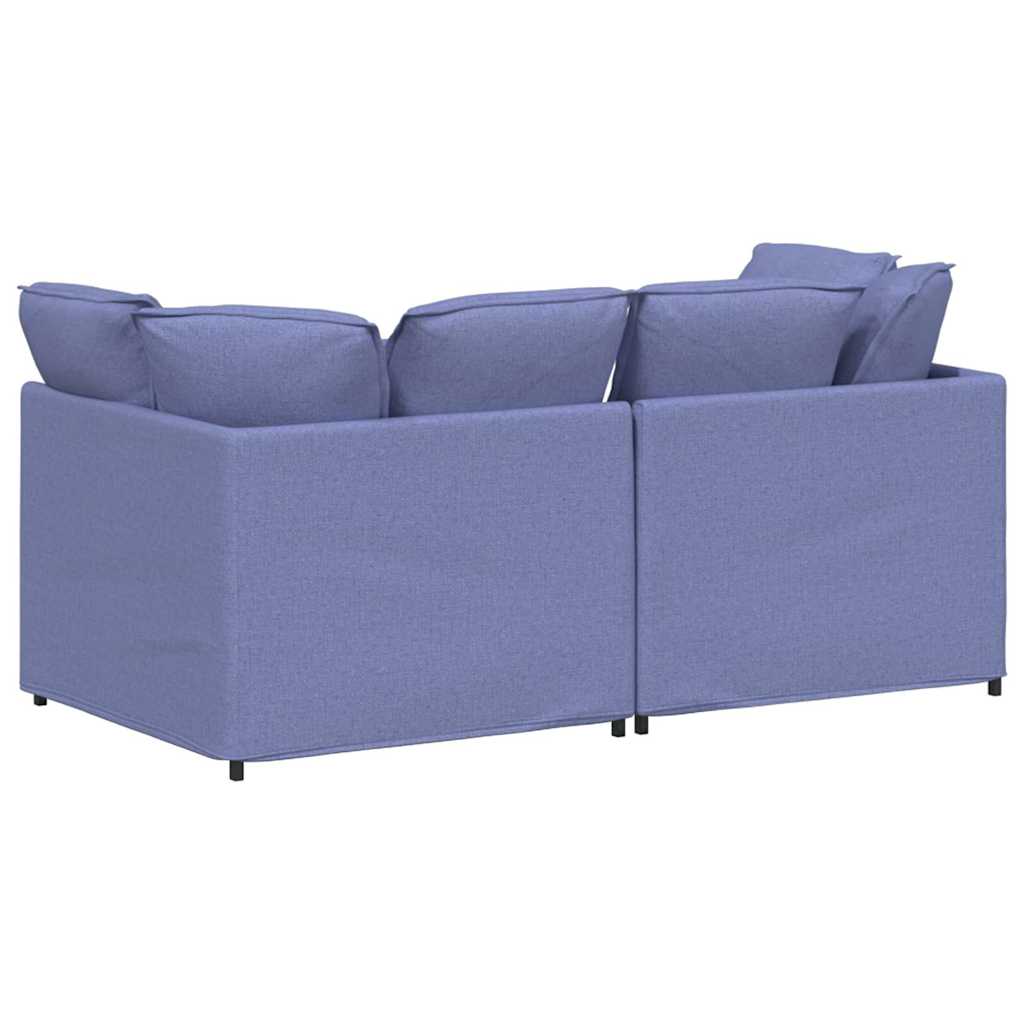 vidaXL Sofa modułowa z poduszkami Tkanina Jeans Niebieski