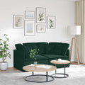 vidaXL Sofa modułowa z poduszkami aksamitna ciemnozielona