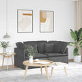 vidaXL Sofa modułowa z poduszkami Tkanina sztruksowa Ciemnoszara