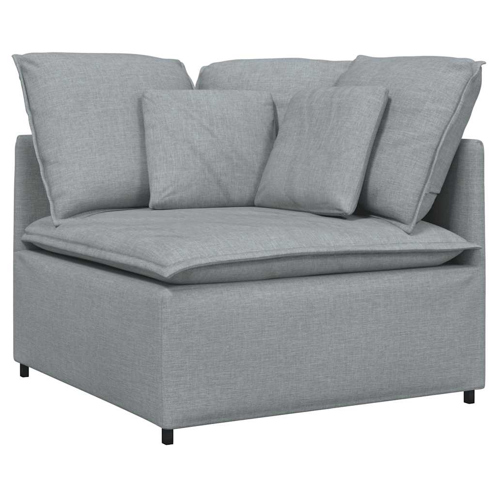 vidaXL Sofa modułowa z poduszkami Tkanina jasnoszara