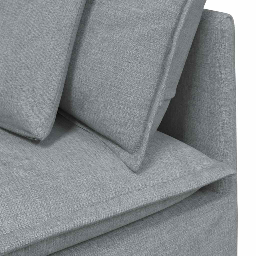 vidaXL Sofa modułowa z poduszkami Tkanina jasnoszara