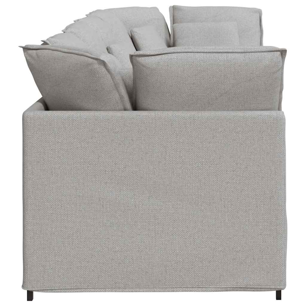 vidaXL Sofa modułowa z poduszkami Tkanina Cloud Grey