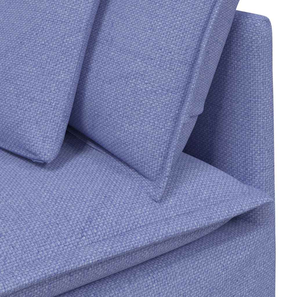 vidaXL Sofa modułowa z poduszkami Tkanina Jeans Niebieski