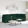 vidaXL Sofa modułowa z poduszkami aksamitna ciemnozielona