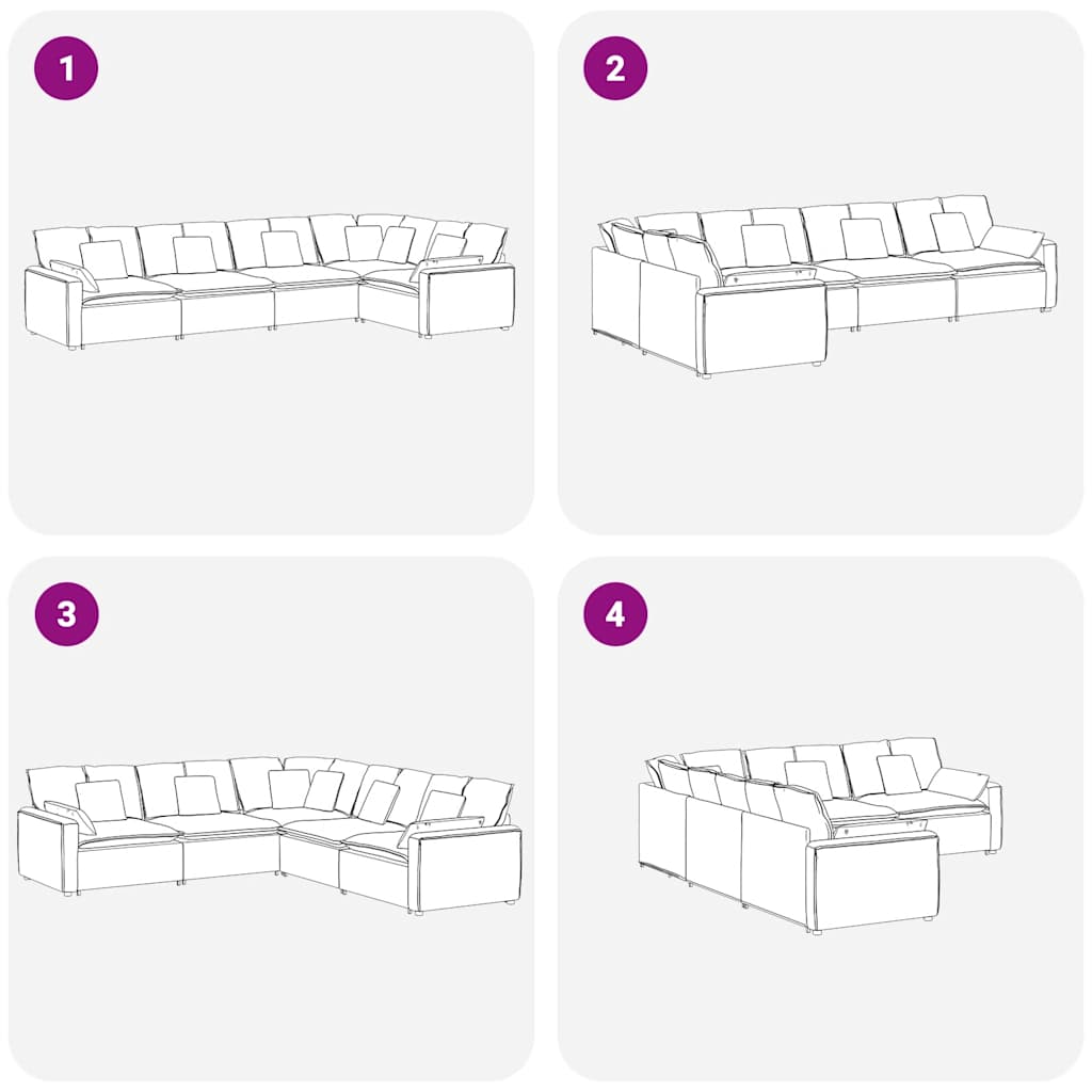 vidaXL Sofa modułowa z poduszkami aksamitna ciemnozielona