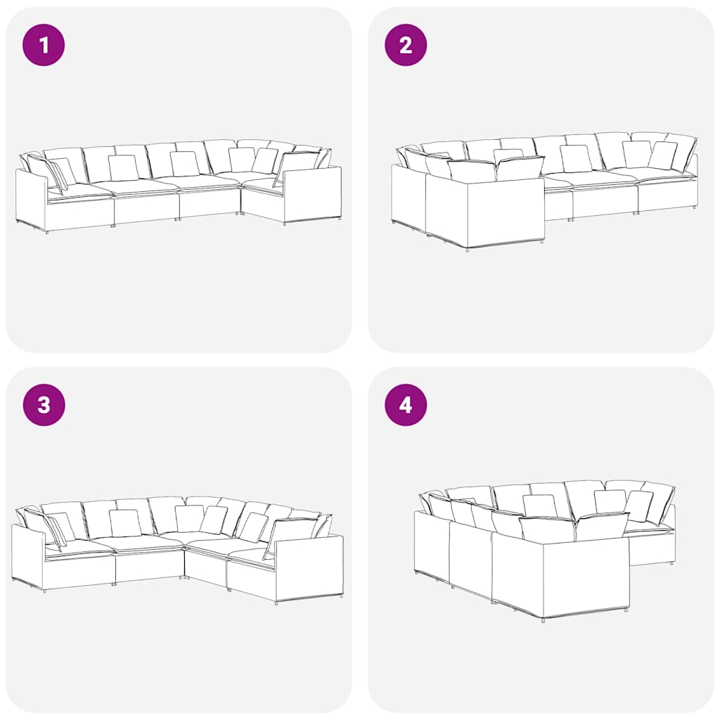 vidaXL Sofa modułowa z poduszkami aksamitna ciemnozielona
