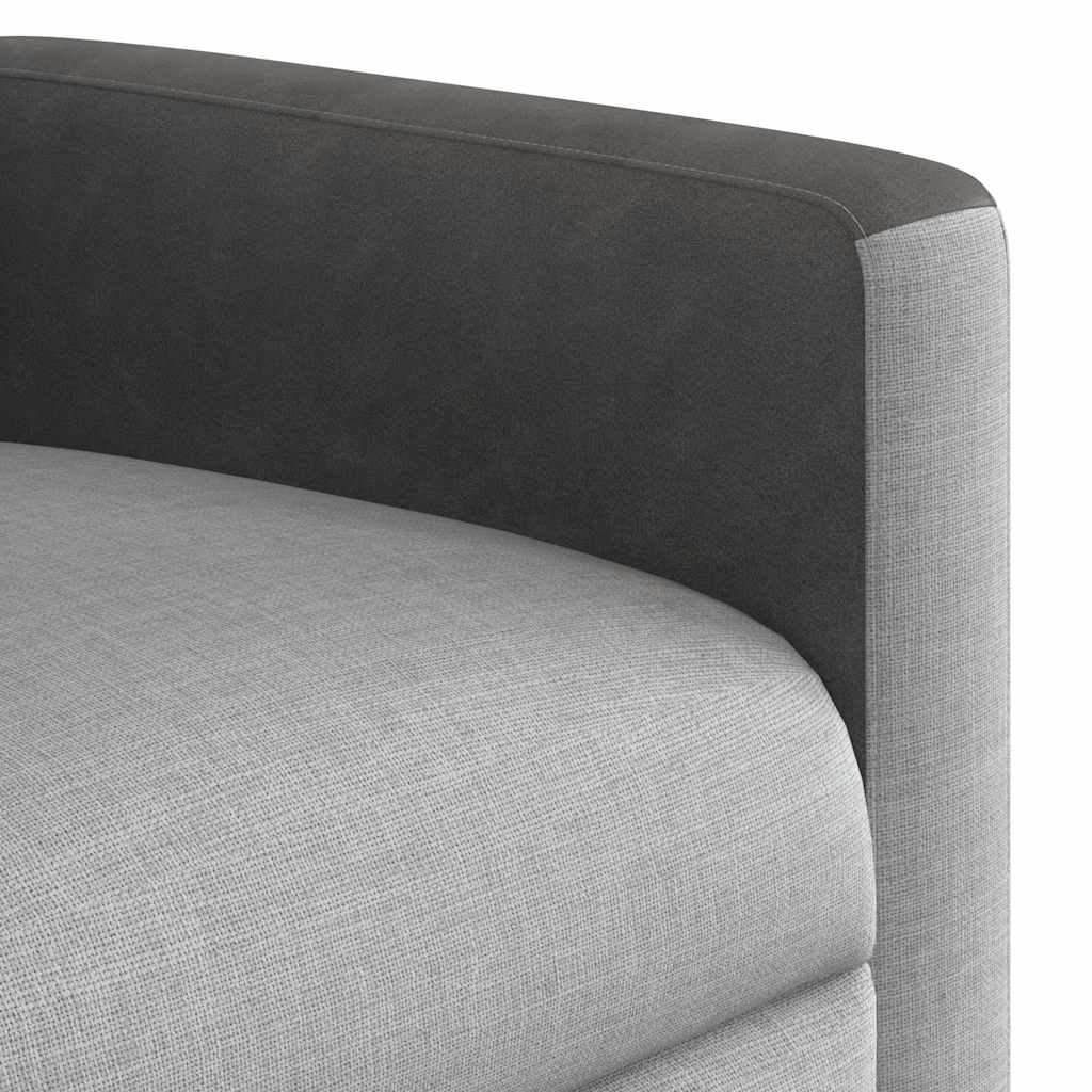 vidaXL Elektryczny fotel rozkładany Cloud Grey Fabric