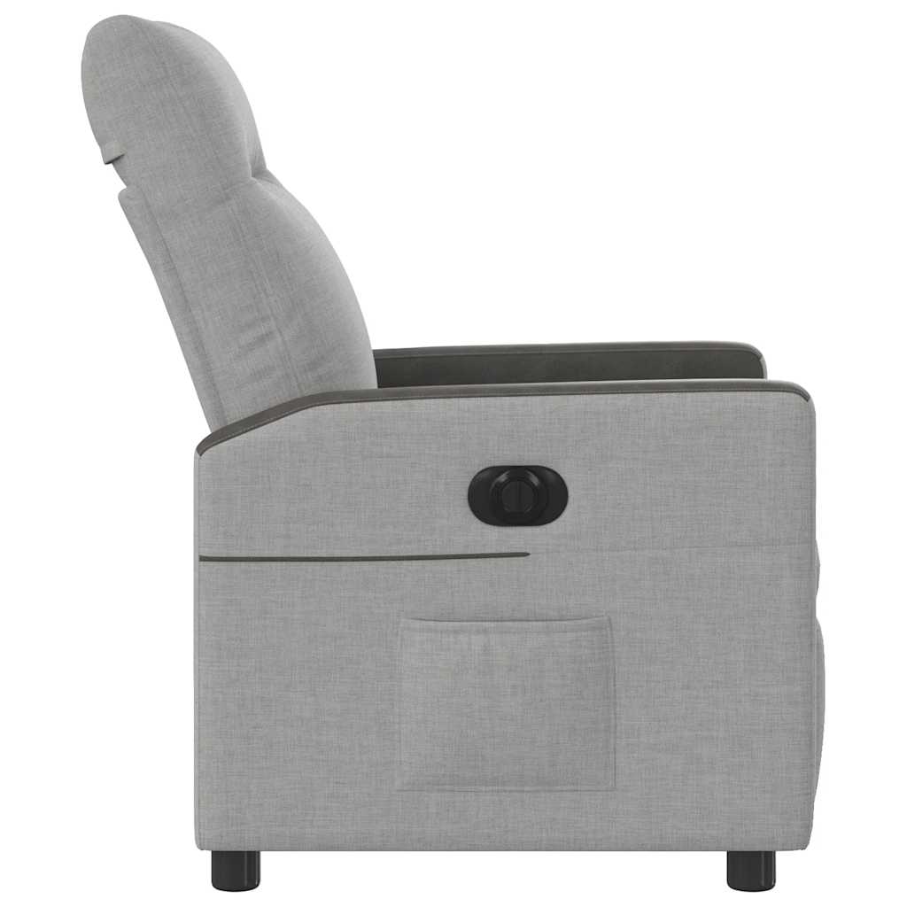 vidaXL Elektryczny fotel rozkładany Cloud Grey Fabric