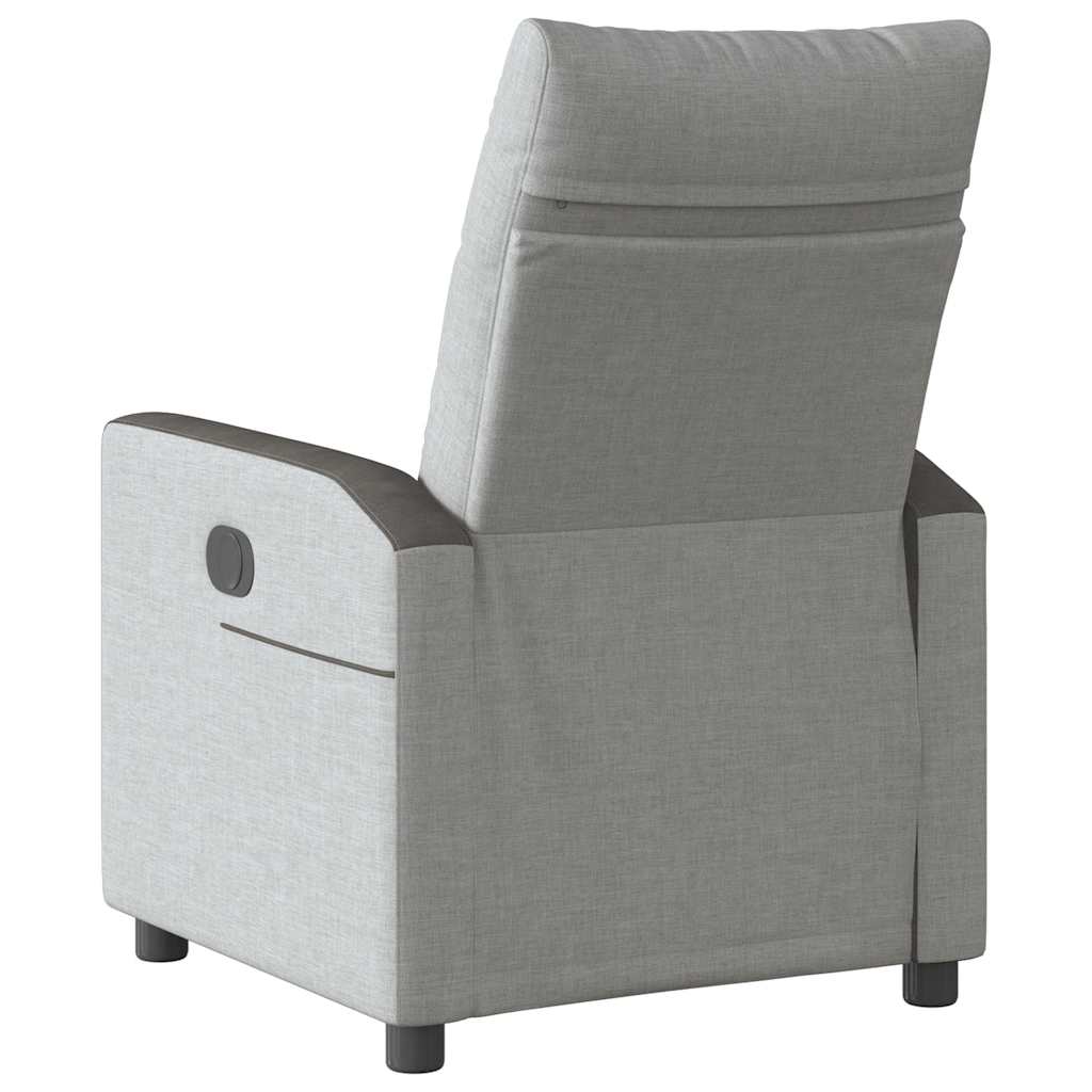 vidaXL Elektryczny fotel rozkładany Cloud Grey Fabric