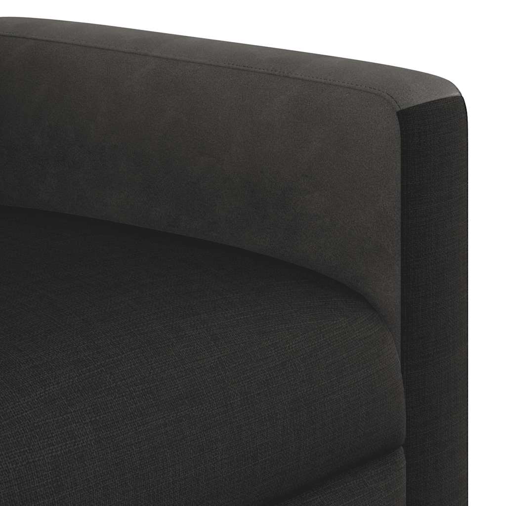 vidaXL Elektryczny fotel rozkładany, czarny, obity tkaniną