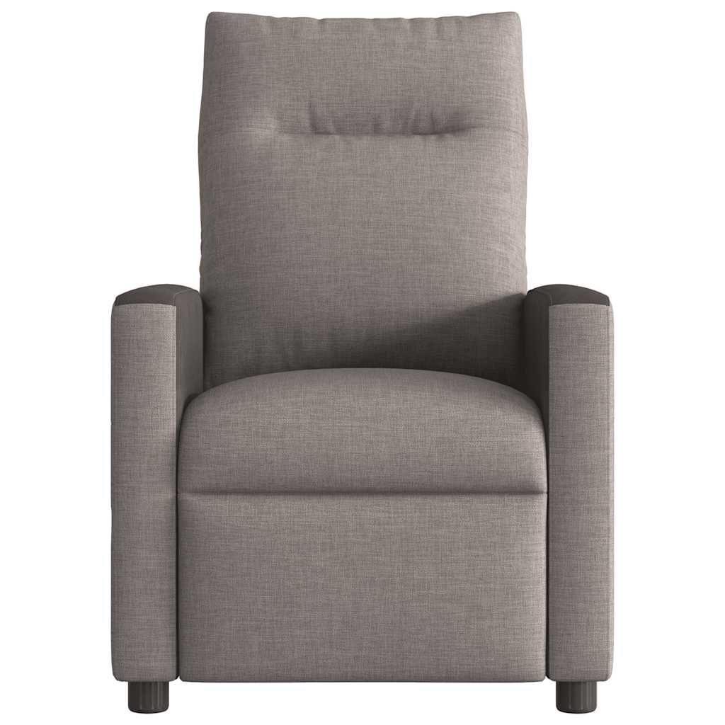 vidaXL Elektryczny fotel rozkładany, kolor taupe, obity tkaniną