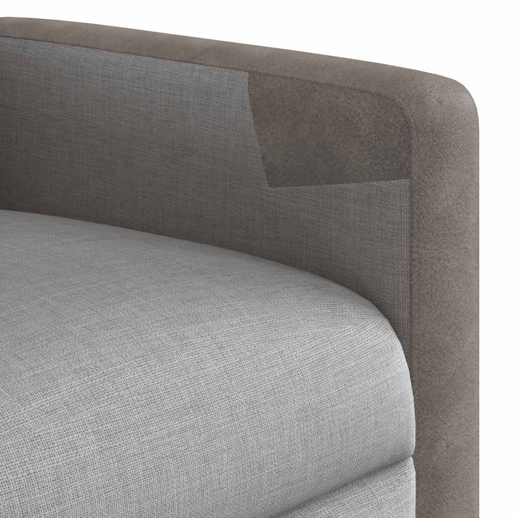 vidaXL Elektryczny fotel rozkładany Cloud Grey Fabric