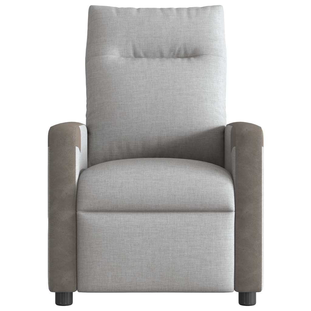vidaXL Elektryczny fotel rozkładany Cloud Grey Fabric