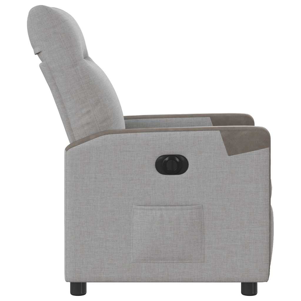 vidaXL Elektryczny fotel rozkładany Cloud Grey Fabric