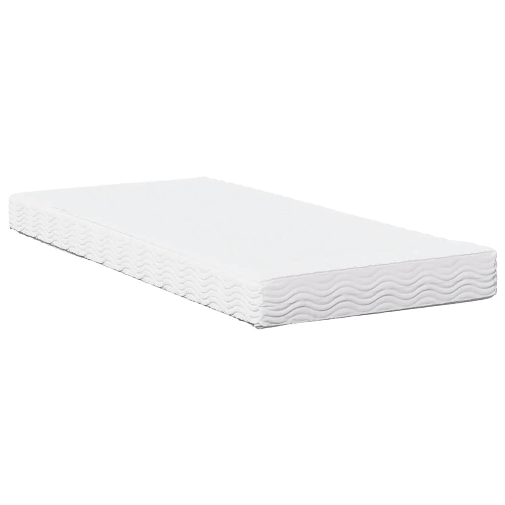 vidaXL Łóżko dzienne z materacem, białe, 90x200 cm, drewno sosnowe