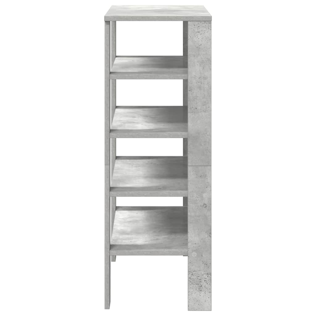 vidaXL Półka na buty, szarość betonu, 61x32x87,5 cm
