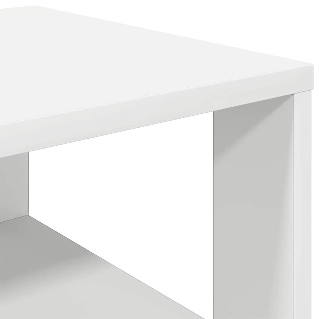vidaXL Półka na buty, biała, 61x32x105 cm, materiał drewnopochodny