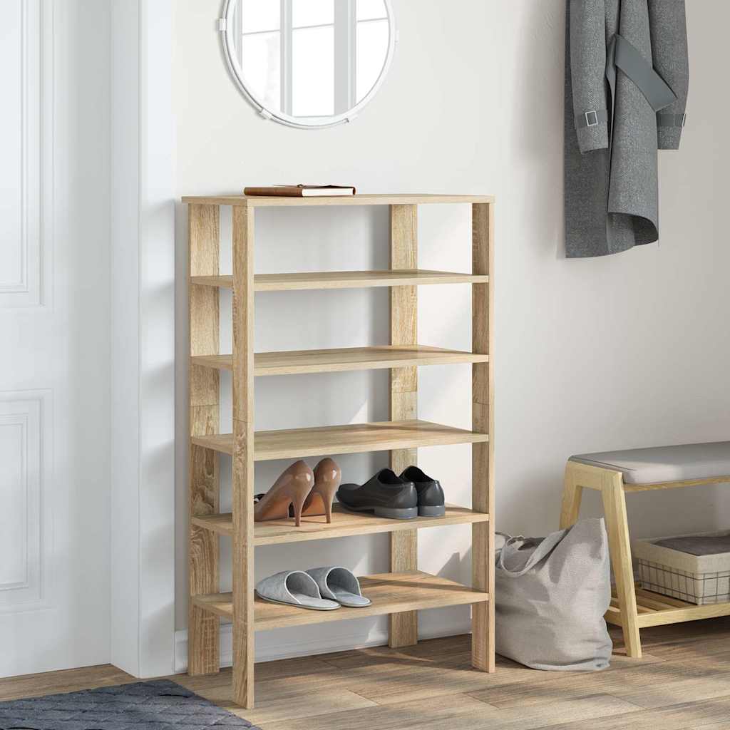 vidaXL Półka na buty, dąb sonoma 61x32x105 cm, materiał drewnopochodny