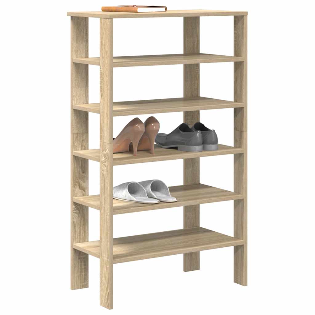 vidaXL Półka na buty, dąb sonoma 61x32x105 cm, materiał drewnopochodny