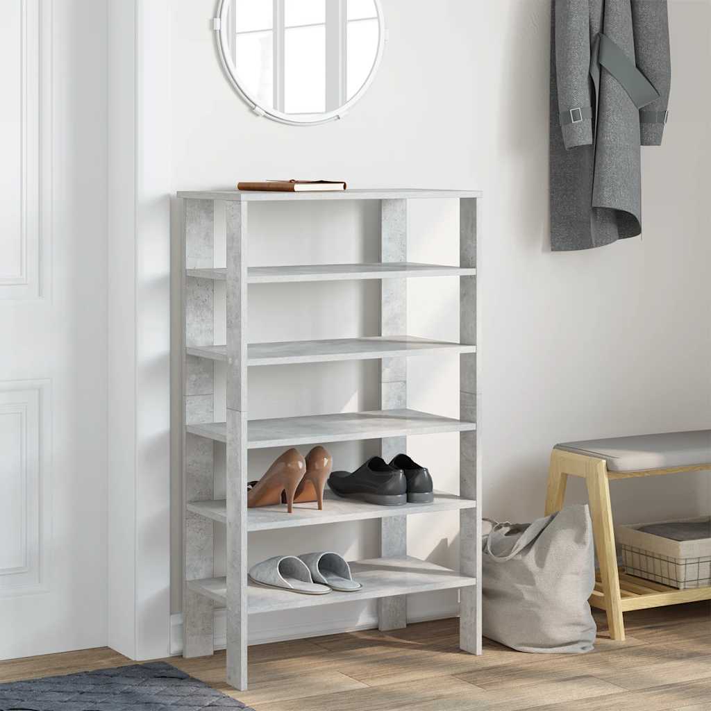 vidaXL Półka na buty, betonowa szarość, 61x32x105 cm
