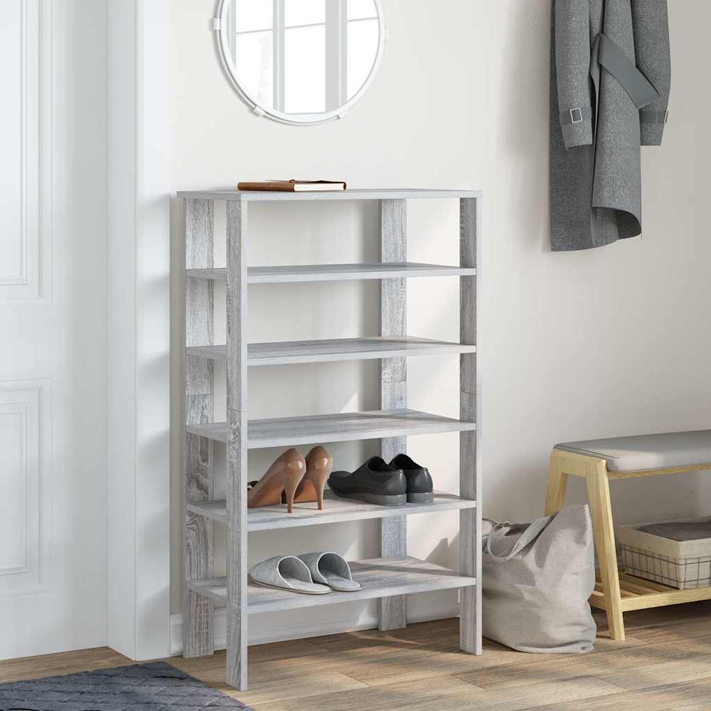 vidaXL Półka na buty, szary dąb sonoma, 61x32x105 cm