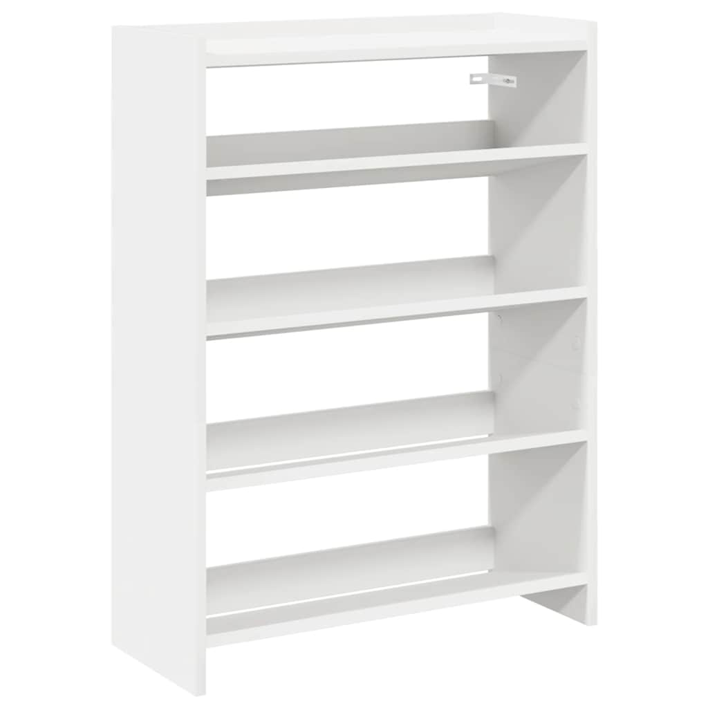 vidaXL Stojak na buty, biała, 60x25x81 cm, materiał drewnopochodny