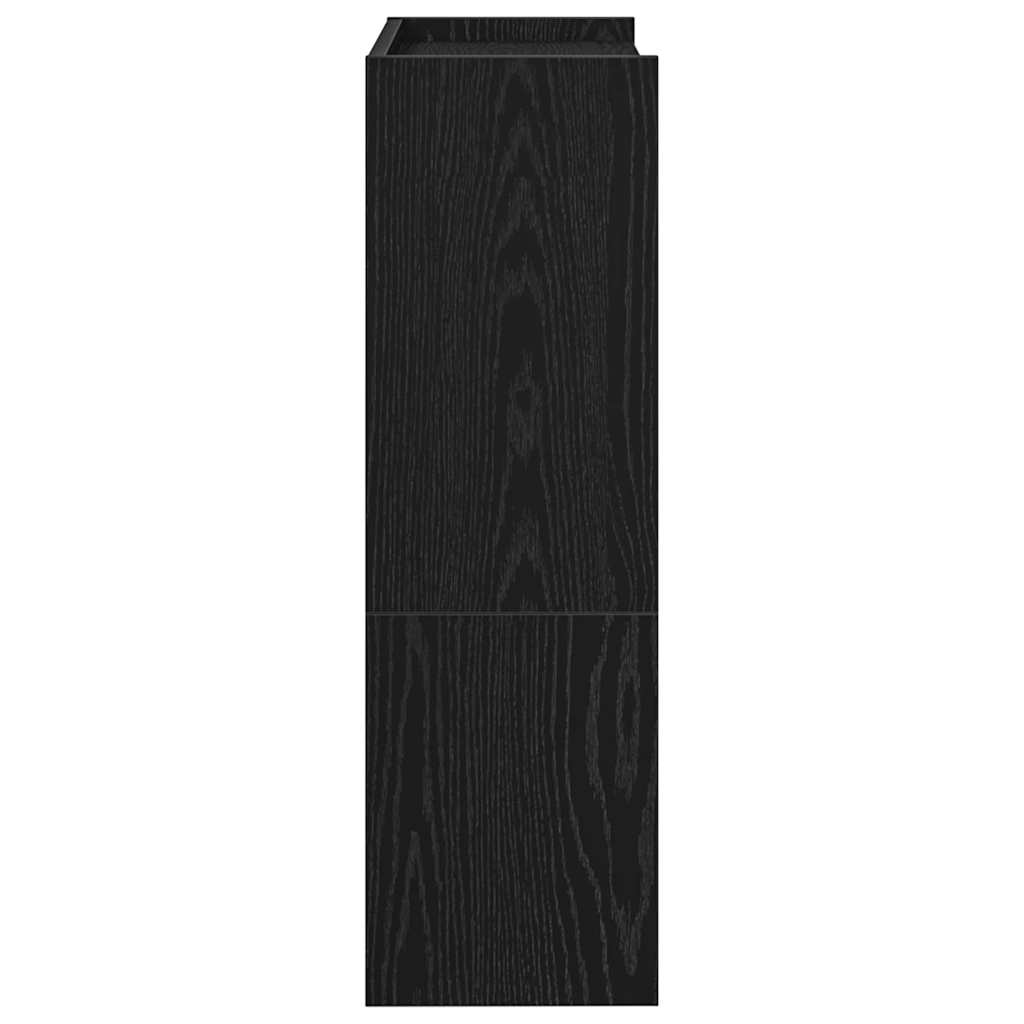 vidaXL Półka na buty, czarna, 60x25x81 cm, materiał drewnopochodny
