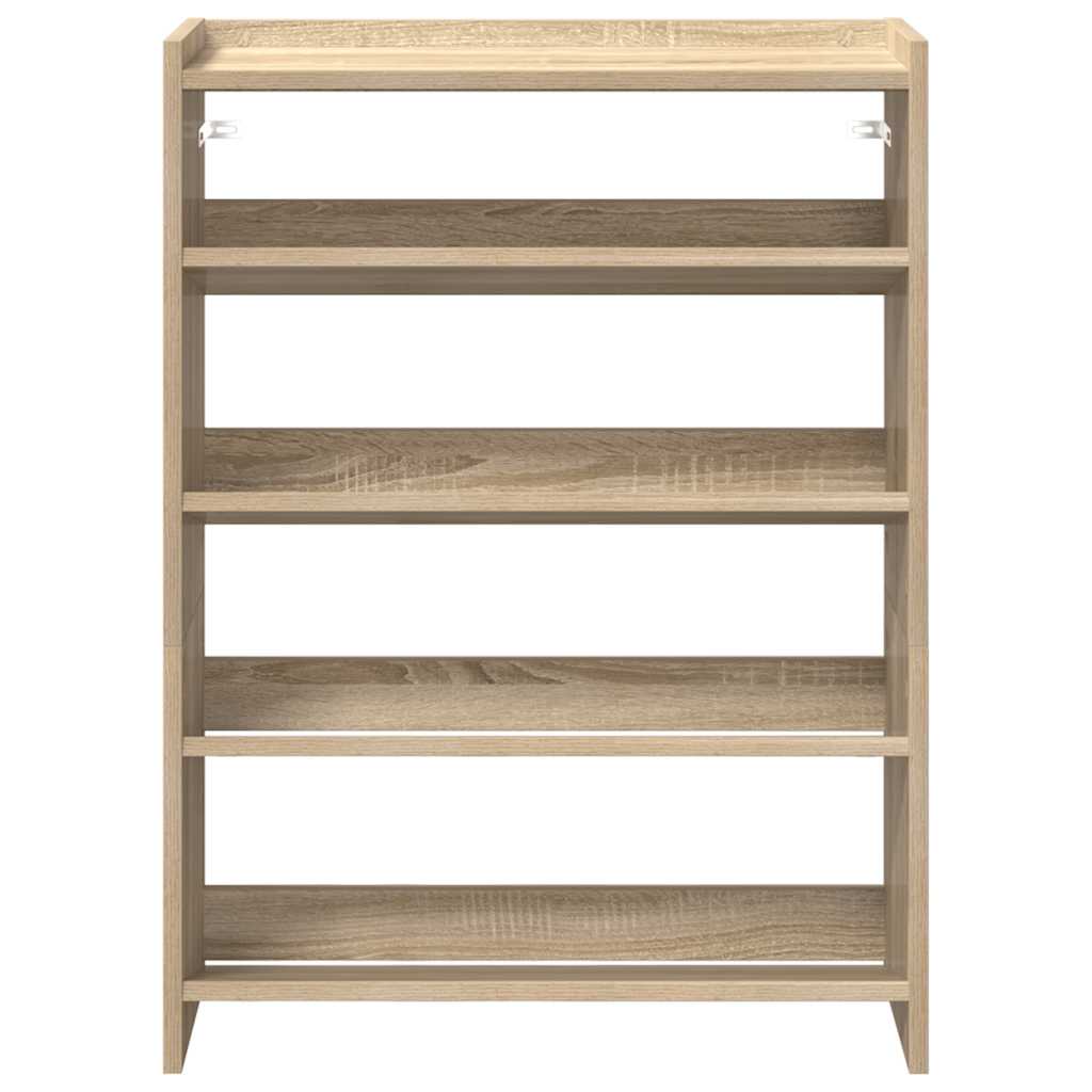 vidaXL Stojak na buty, dąb sonoma 60x25x81 cm, materiał drewnopochodny