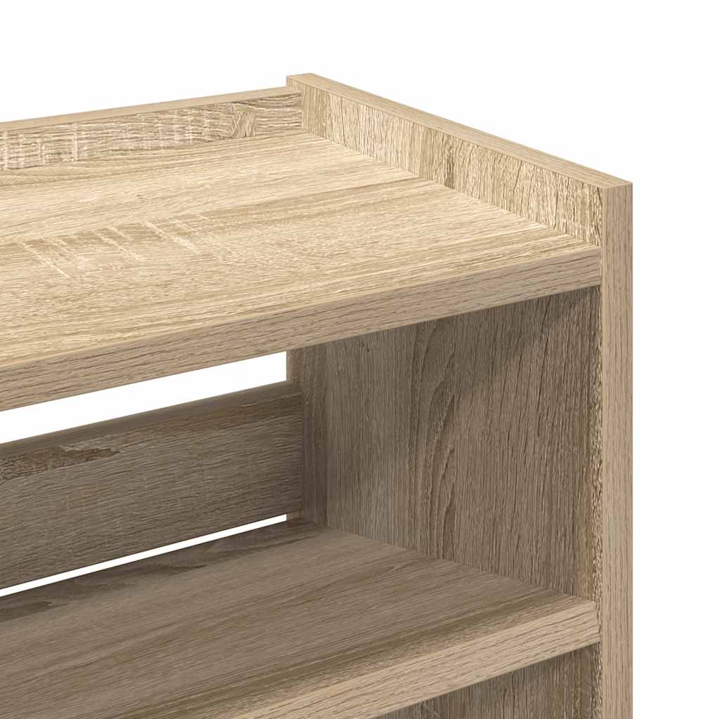 vidaXL Stojak na buty, dąb sonoma 60x25x81 cm, materiał drewnopochodny