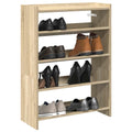 vidaXL Stojak na buty, dąb sonoma 60x25x81 cm, materiał drewnopochodny