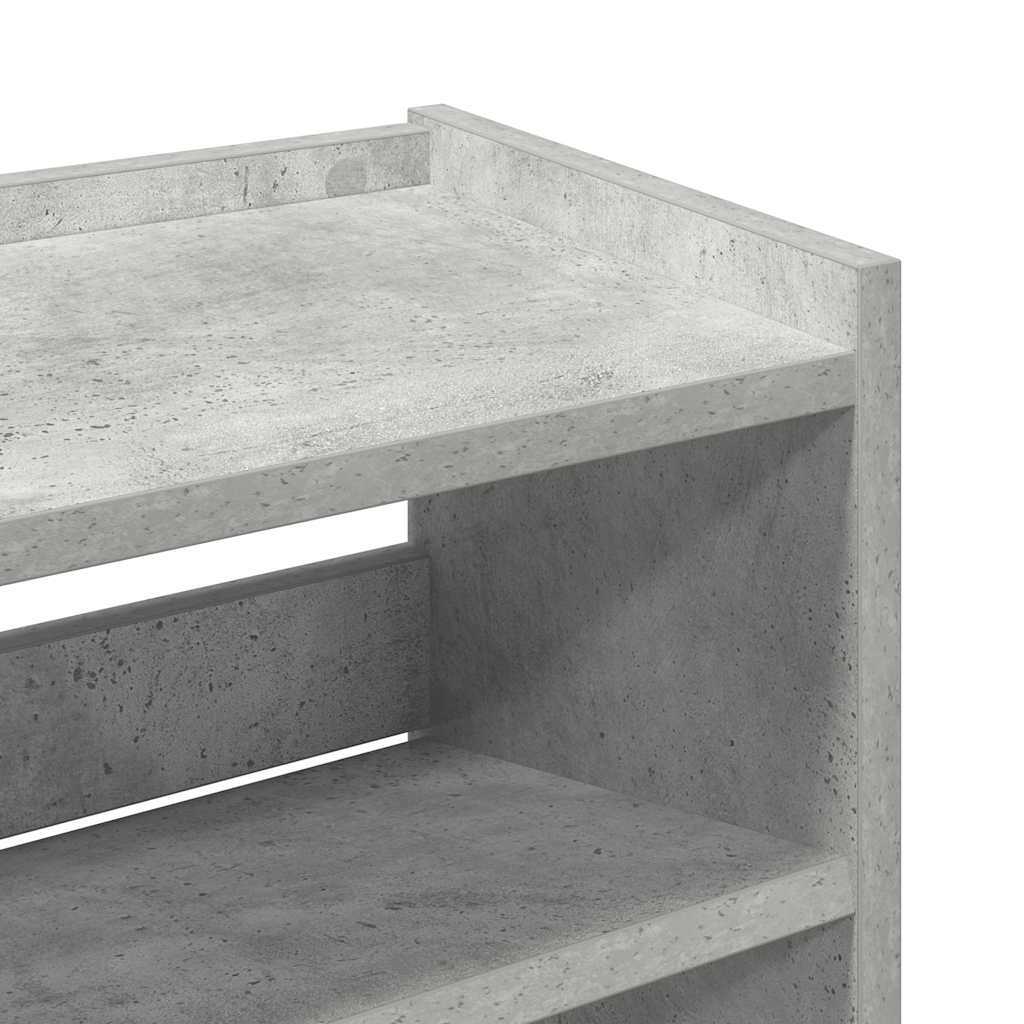 vidaXL Półka na buty, betonowa szarość, 60x25x81 cm