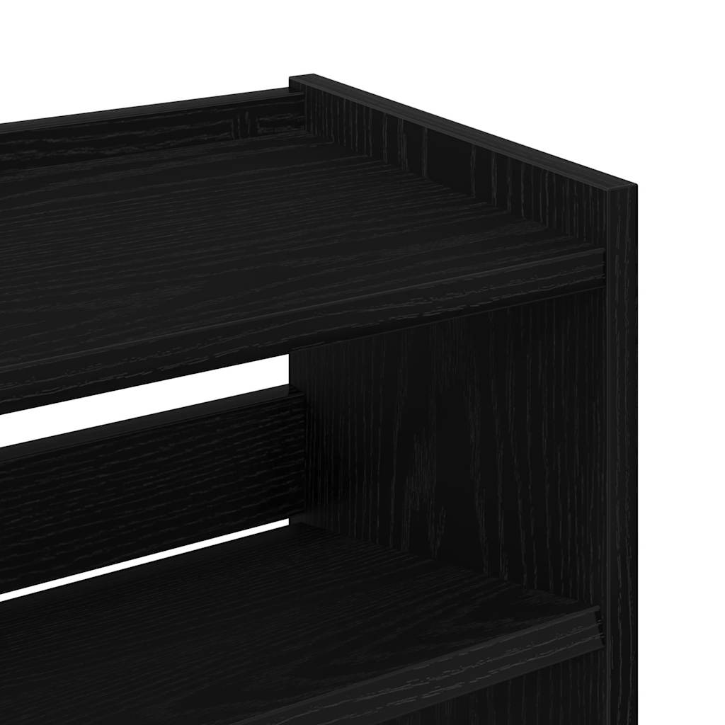 vidaXL Stojak na buty, czarna, 60x25x62 cm, materiał drewnopochodny