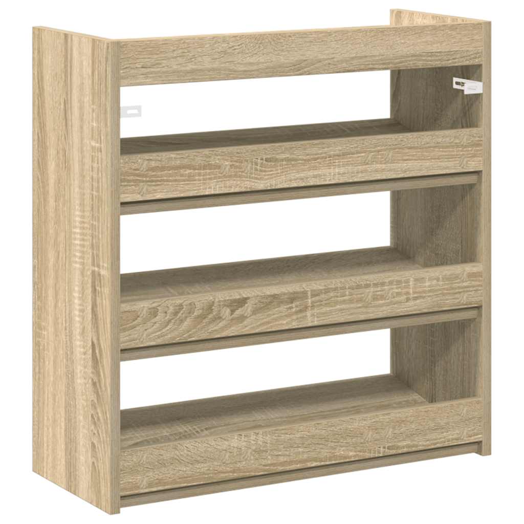 vidaXL Stojak na buty, dąb sonoma 60x25x62 cm, materiał drewnopochodny